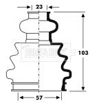 BORG & BECK gofruotoji membrana, kardaninis velenas BCB2830